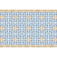 thumbnail image 6 of Casavani Handwoven Cotton Dhurrie Blue Indoor Outdoor Patio Rug Brown Living Room Carpets 5x8 feet, 6 of 7