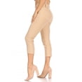 thumbnail image 3 of Women's Casual Comfy Slim Pocket Jeggings Jeans Capri Pants, 3 of 6