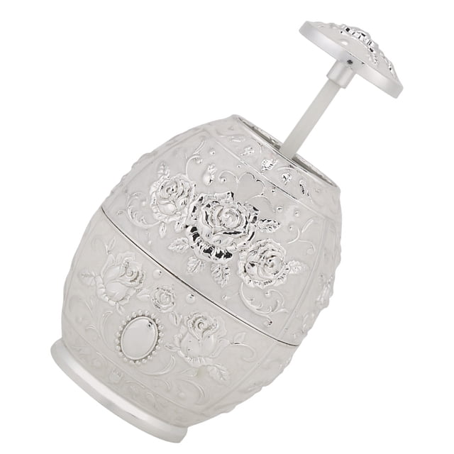Soporte Para Palillos De Dientes De aleación De Zinc Y Metal, Dispensador De Prensa Resistente Para Decoración De Escritorio, Plateado