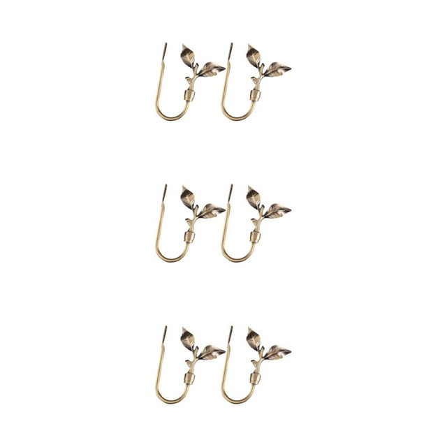 Baohd Functional Curtain Rods For Easy Curtain Installation Decorative Curtain Tieback style 1 3Set
