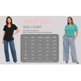 thumbnail image 7 of MOYIKO Women Summer T-Shirt V Neck Short Sleeve Pleats Basic Tee Shirt Lake Green Loose Fit Dressy Top L, 7 of 7