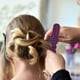 thumbnail image 5 of Cepillo de pelo plegable Peine de viaje con peine de bolsillo Pelo grueso y rizado Cepillo de pelo compacto para viajes Peine pequeño plegable para coche Peine portátil para niños y señoras Pelo largo, 5 of 6