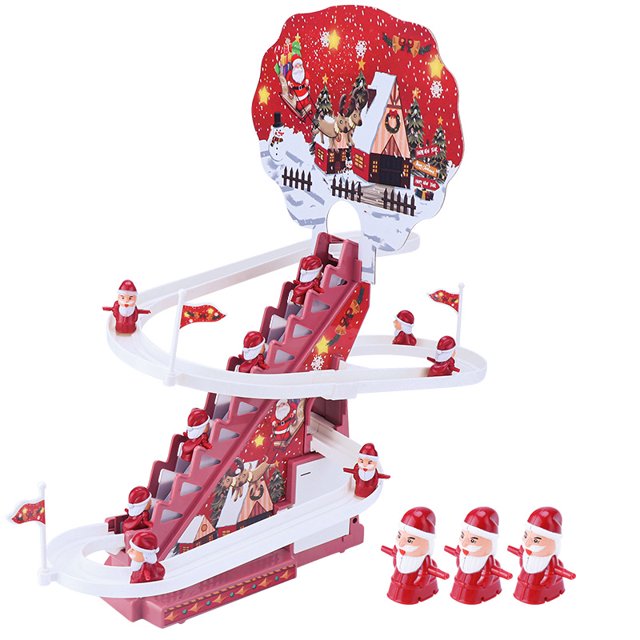 Juguete de tobogán eléctrico, juego de juguetes de escalada eléctrica, juguete de pista de Papá Noel, juego de montaña rusa de tobogán eléctrico, subterráneo alimentado por USB Kaili Sencillez