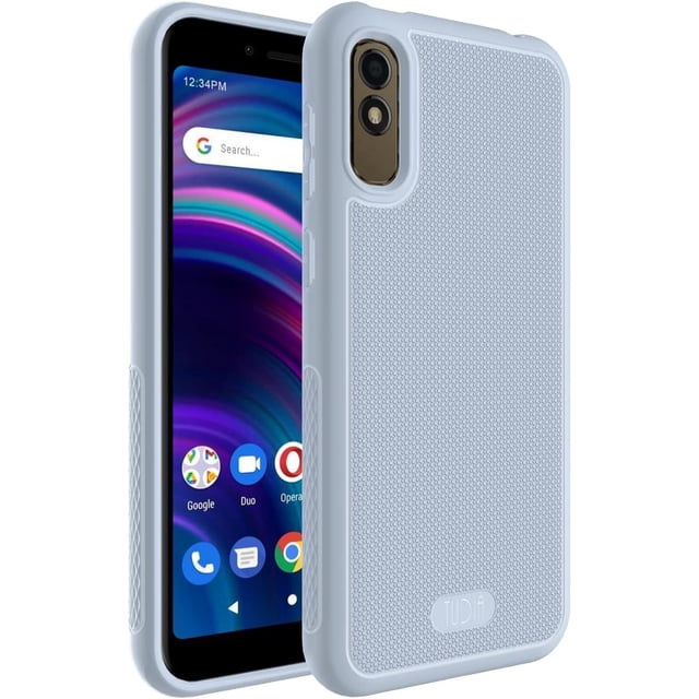TUDIA Funda para Teléfono LINNGrip BLU C5L Max, Antigolpes, Antideslizante, Fina y Protectora - Azul Claro