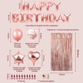 thumbnail image 2 of Combinación de Globo de Papel de Aluminio Oro Rosa,para Fiesta Globos de Cumpleaños Mujer,Decoración de Pared de Fondo de Fiesta, 2 of 4