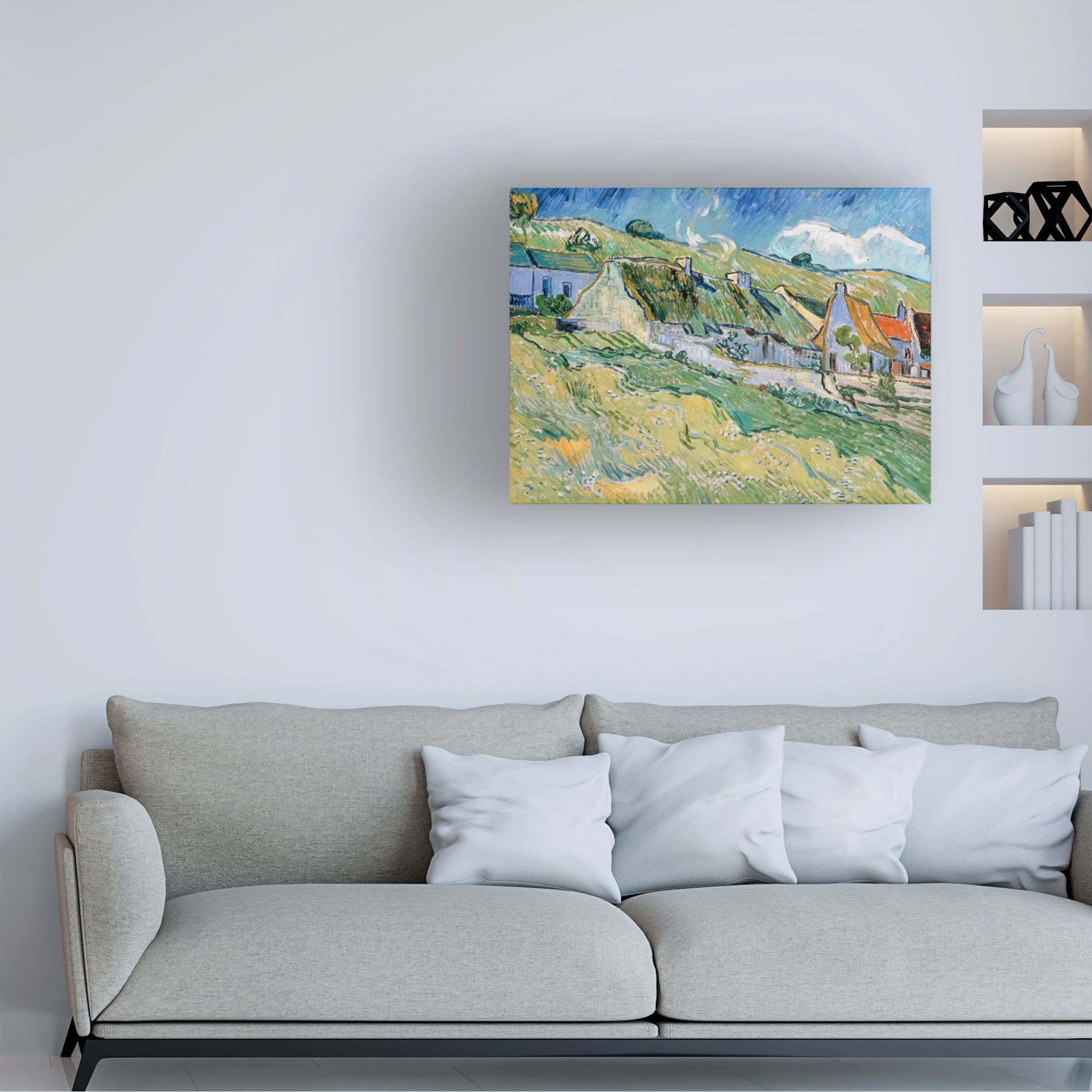 Van Gogh 'Thatched Cottages' Canvas Art