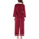 thumbnail image 3 of Pijamas de franela cálida de manga larga con botones INSPIRE CHIC para mujeres, conjunto de lounge, L rojo, 3 of 5