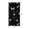 thumbnail image 5 of Black White Butterfly Star Pattern Shower Curtain 36"x72" ,Bathroom Decorative Shower Curtains Set with 12 Hooks,Modern Waterproof Washable Shower Curtain, 5 of 6