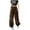 Brown, variant on Womens Cargo Pants with Pockets Gift for Women Cargo Pants Baggy Y2k Clothing Multi Pockets High Waist Loose Straight Leg Pants Vintage Grunge Streetwear