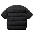 thumbnail image 3 of QSAWXQZ Men's Short Sleeve Quilted Down Jacket Solid Crewneck Zip Up Cardigan Puffer Coat with Pockets Black 2XL, 3 of 4