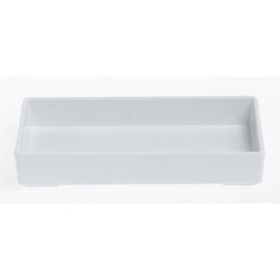 HUBERT® White Melamine Tray - 6 3/4" L x 3 1/4" W x 1 1/8" H