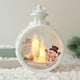 thumbnail image 2 of Farol navideño de Papá Noel con luces y velas sin llama, lámpara colgante para árbol de Navidad Muñeco de nieve blanco s, 2 of 9