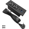 thumbnail image 1 of Tira de alimentación empotrada USB C de carga rápida, estación de energía de computadora, 2 tomacorr, 1 of 7