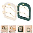 thumbnail image 4 of MasteelfCA 2pcs Pot Lid Organizer Punch Free Wall Mount Pot Lid Holder 2-layer Pot Cover Holder, 4 of 6