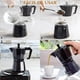 thumbnail image 3 of Ausein Cafetera Italiana 450ml, Cafetera Espresso Manual de Aluminio para Caf&eacute;, Moka Pot Portatil con 2 Cucharas de Caf&eacute;, para Estufa, Casa, Oficina, Restaurante y Camping (Negro, 3 of 7