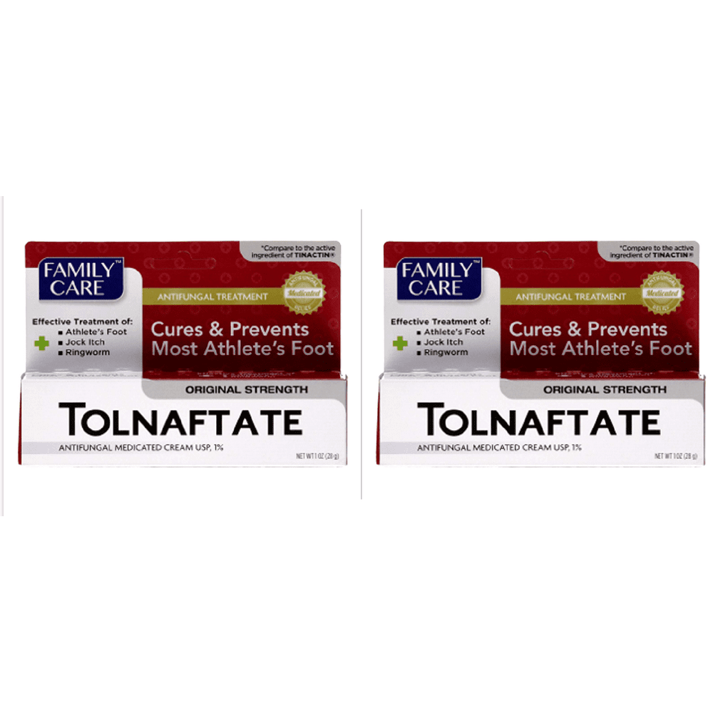 2 Pack Tolnaftate Cream USP 1 Antifungal Athlete's Foot Compare to