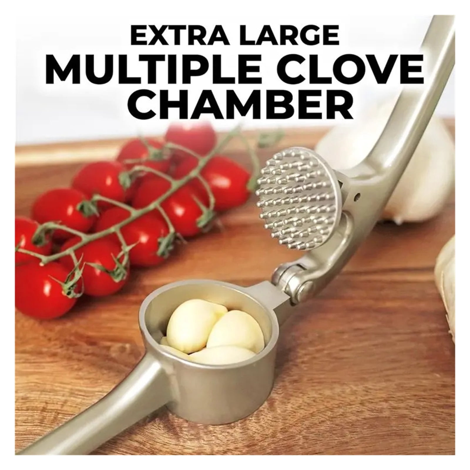 Garlic Press Set Kitchen Garlic Mincer Tool Easy Squeeze Easy Clean Silicone Garlic Peeler & Brush Home Kitchen Gadgets