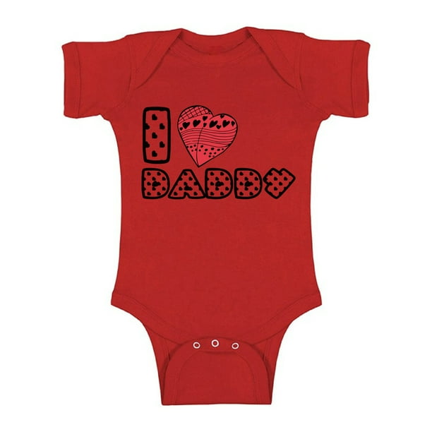 Awkward Styles Awkward Styles I Love Daddy Bodysuit Red Heart One Piece Best Dad Ever Newborn Babies Clothes Love Bodysuit I Love Daddy Baby Girl Clothing I Love Daddy Baby Boy