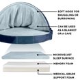 thumbnail image 3 of FurHaven Pet Products Microvelvet Snuggery Memory Top Foam Pet Bed for Dogs & Cats - Navy, 44" Base, 3 of 13