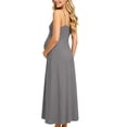 thumbnail image 6 of PBFRDSJ Women's Maternity Cami Dresses Sleeveless Backless Casual Dress Spaghetti Strap Flowy Loose Long Sundress, 6 of 9