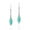 Green turquoise, variant on Modern Long Icicle Green Turquoise Inlay Sterling Silver Dangle Earrings