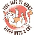 thumbnail image 3 of CafePress - Sleep With A Cat Long Sleeve T Shirt - Women's Long Sleeve Graphic Casual T-Shirt, 3 of 4