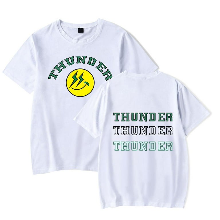 Ateez Merch Thunder Tee T-shirt Logo Summer Men/Women Tshirt ShortSleeve HIP HOP Top