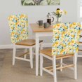 thumbnail image 5 of Summer Fruit Chair Covers Set of 4 Watercolor Lemon Cute Frangipani Blue Leaf Rustic Chair Back Covers Stretch Removable Washable Slipcovers Protector for Dining Room Kitchen Party Decor, 5 of 9