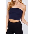thumbnail image 3 of Moa Collection Women's 2-Pack Crop Tube Tops Cotton Spandex Lightweight Jersey Fabric, 3 of 5