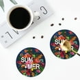thumbnail image 5 of Balery 6 Pcs Summer Birds And Flowersleather Coasters Set, Drink Table Cup Coasters For Living Room Kitchen Coffee Decor, 5 of 9