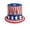 D, variant on HTQWLP 4th of July USA Flag Uncle Sam Top Hat, Patriotic Stars & Stripes Costume Hat for 4th of July, Independence Day Party Accessory