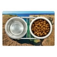 thumbnail image 1 of Sicily Pet Mat for Food and Water, Summer Sea Landscape Panoramic Photo with Rocky Cliffs Mediterranean Cape Grotto, Non-Slip Rubber Mat for Dogs and Cats, 18" X 12", by Ambesonne, 1 of 1