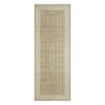 thumbnail image 3 of GlowSol 2'x6' Hallway Runner Rug Indoor Modern Bordered Braided Print Non Slip Bedroom Runners for Laundry Kitchen, Camel, 3 of 8