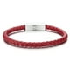 thumbnail image 1 of Pulsera COOLSTEELANDBEYOND de piel fina trenzada roja, 1 of 7