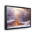 thumbnail image 3 of Designart 'Christmas Forest With Trees and River II' Traditional Framed Canvas Wall Art Print, 3 of 5