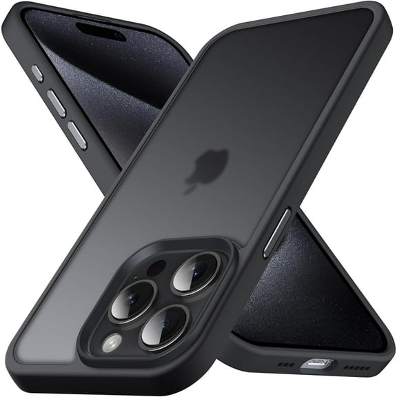 Designed for iPhone 15 Pro Case, [Support Wireless Charging] Soft Silicone Slim Anti-Scratch Protective Phone Case for iPhone 15 Pro 6.1 inch, Black