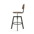 thumbnail image 3 of Amisco Woodland Adjustable Stool - Light Brown Distressed Wood / Dark Grey Metal, 3 of 9