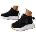 thumbnail image 3 of Women's Boots High Top Lined Thick Sole Height Enhancing Athletic Shoes for Casual Daily Wear, 3 of 9
