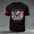 thumbnail image 4 of Rotm Independence Shirt American Flag Patriotic July 4th T-shirt Mens Graphic Tees Short Sleeve Tee Black,M, 4 of 6