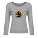 thumbnail image 4 of Camiseta de manga larga suelta con cuello en V y estampado informal a la moda para mujer Fridja  hj4006, 4 of 5