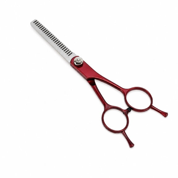 Unique Bargains 1 Pc Hair Styling Scissors Durable Thinning Hair Cutting Scissors Red