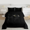 thumbnail image 2 of Feelyou 3D Black Cat Twin Comforter Sets, Kitten Animal Lover Bedding Set, 2 Pieces, 2 of 8