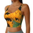 thumbnail image 2 of Bixox Women's Sunflowers 7 Pattern Fitness Navel Tank Top U-Back Yoga Tank Top Sweatshirt Sports Bra, 2 of 7