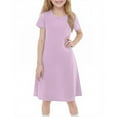 thumbnail image 3 of Girls Summer Sundress Short Sleeve A-Line Dress Soft Casual Everyday Wear Sizes 4-12 Comfortable & Stylish ,Sie:150, 3 of 7