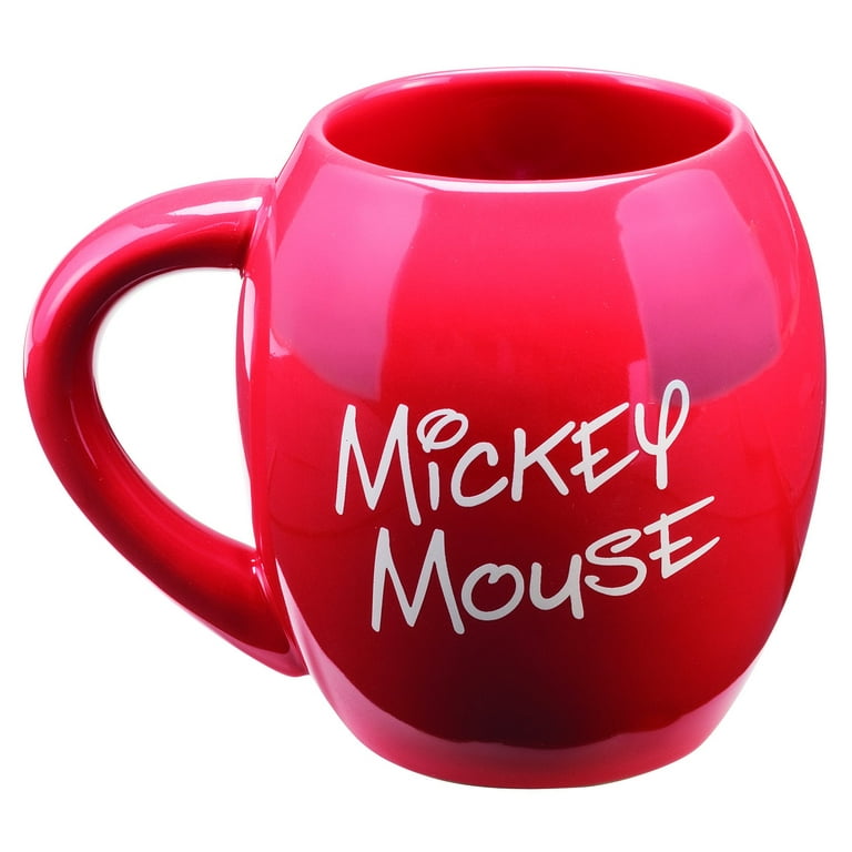 Taza Disney Mickey Mouse 18 oz Oval de Cerámica, Rojo – VastaGo