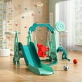 thumbnail image 2 of NYEEKOY 5 in 1 Toddler Slide and Swing Set, Indoor and Outdoor Kids Playset with Slide, Swing, Climber, Basketball Hoop and Ring Toss Game, Kids Slide and Swing Playground for Toddlers Age 1-8, 2 of 11
