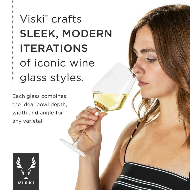 NIB 2 Viski Raye: Crystal Cactus Wine Glasses (VISKI) Stemless