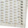 thumbnail image 4 of Oriental Furniture 28" Tall Natural Fiber Laundry Hamper, White, 4 of 5