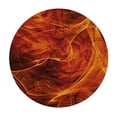 thumbnail image 4 of BANET Abstract Round Fitted Tablecloth with Elastic Edge, Fire and Flames Design Print Polyester Table Pad, Fits Round Table for Dining Banquet, Orange 42"-46, 4 of 8