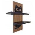 thumbnail image 4 of Repisa Minimalista Gato Decoración Recámara Infantil Mdf Cafe, 4 of 5